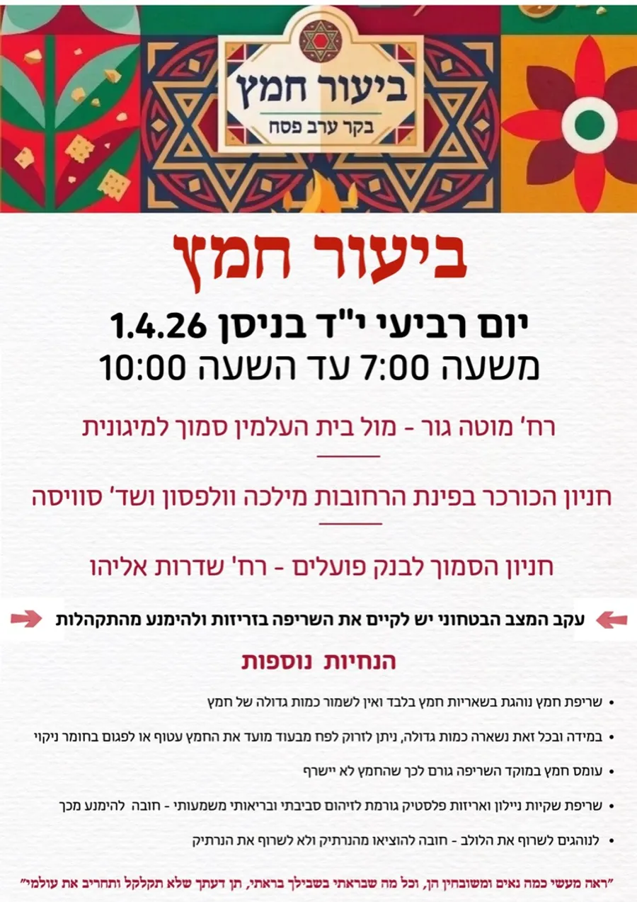 Pesach guide, 5786 — Shafir Religious Council, page 3