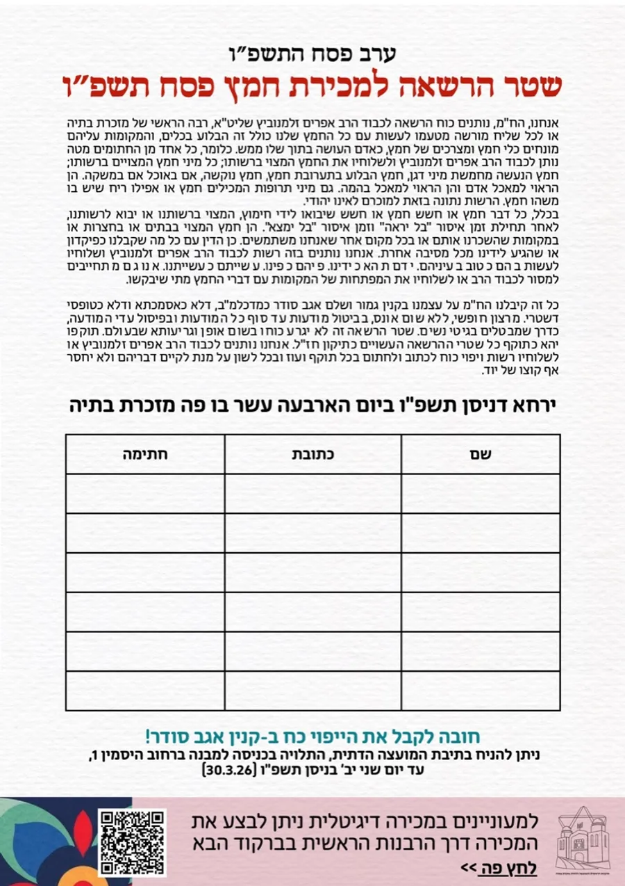 Pesach guide, 5786 — Shafir Religious Council, page 11