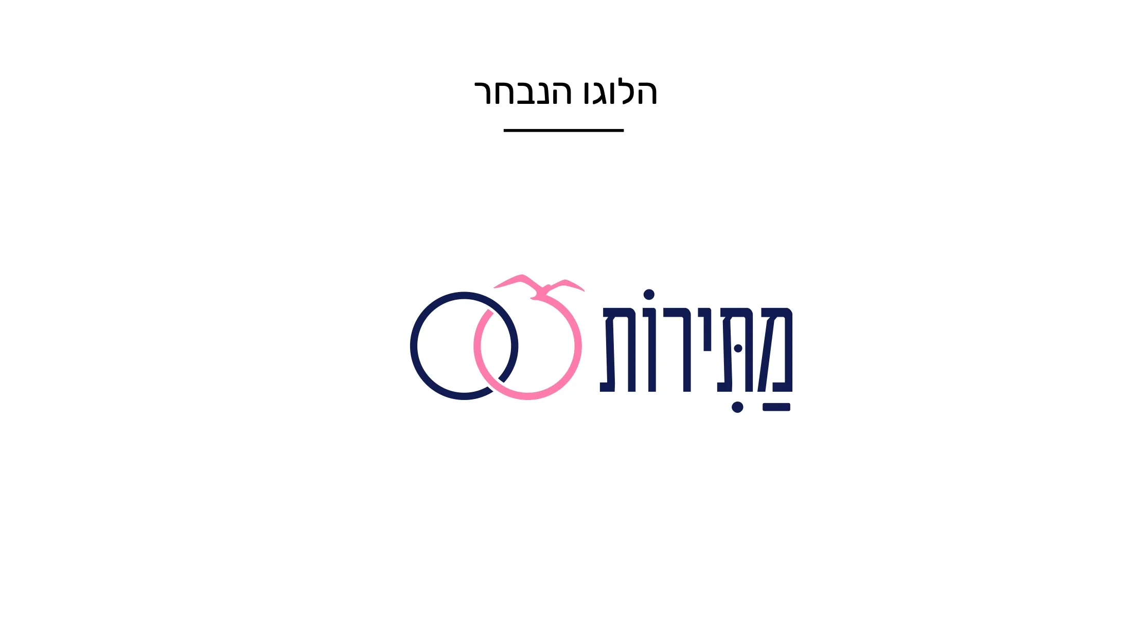 The chosen logo: two rings, and one of them lets go.