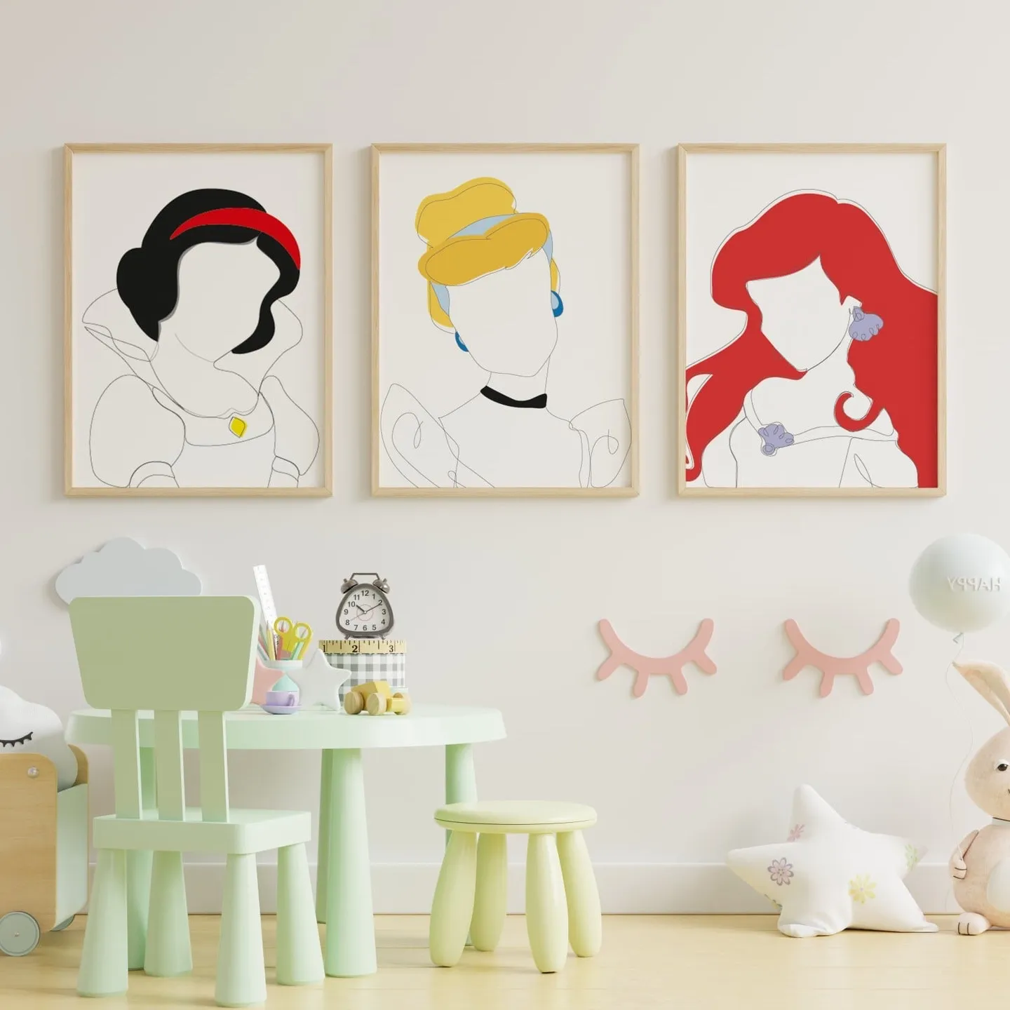 And one wall at home: a princess room