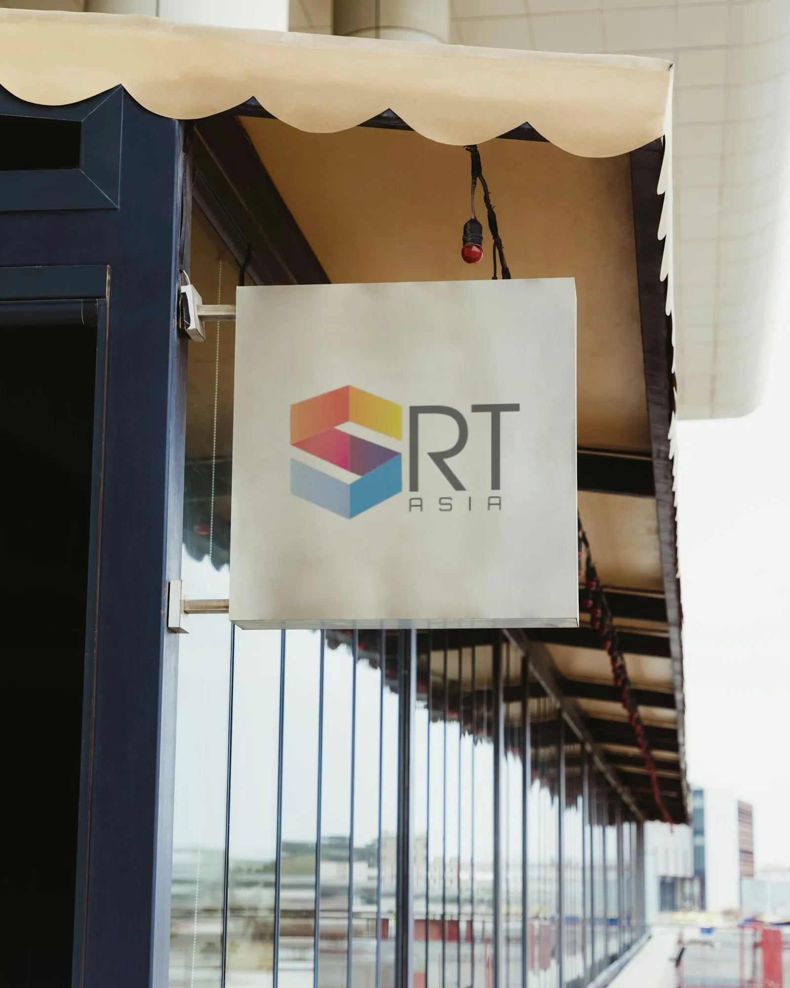 SRT Asia logo on a real mockup